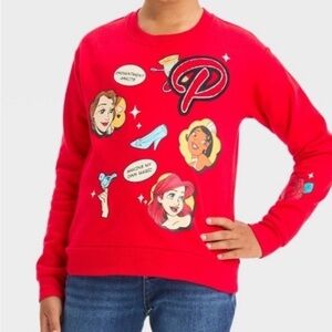 Girls Disney 100 reimagined retro patch fleece pullover